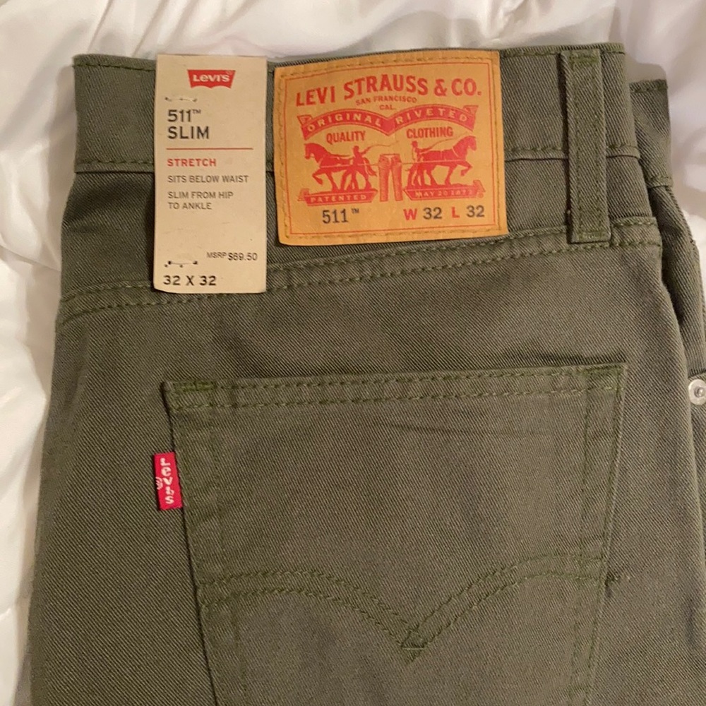 Army green Levi’s